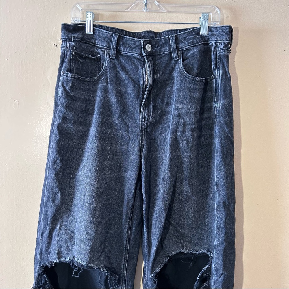 American Eagle Outfitters Dark Blue Flare Jeans - Picture 2 of 7